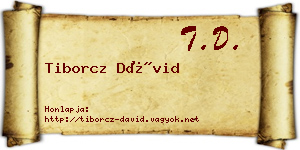 Tiborcz Dávid névjegykártya