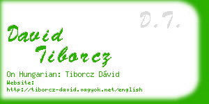 david tiborcz business card